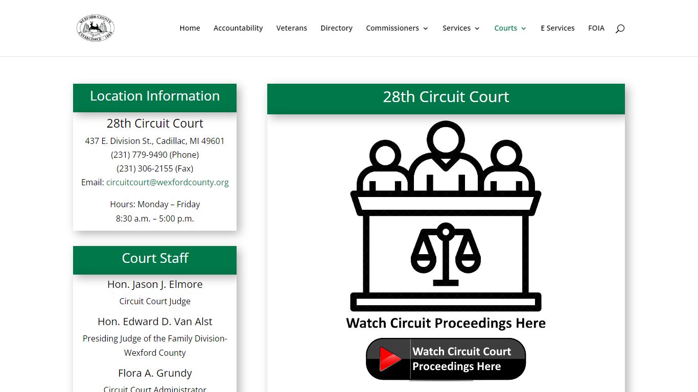 Circuit Court | Wexford County Michigan