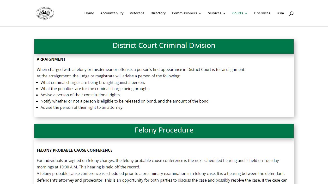 District Court Criminal Division | Wexford County Michigan